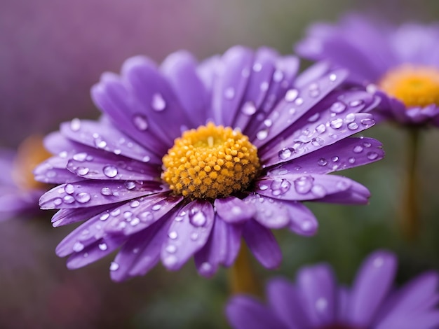 Frail Beauty DewKissed Purple Daisy in Soft Focus