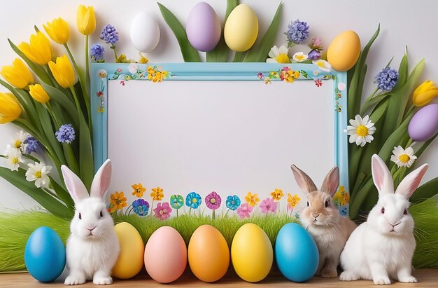 Frame di Happy Easter Day sullo sfondo