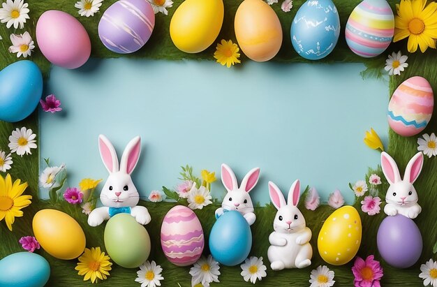 Frame di Happy Easter Day sullo sfondo