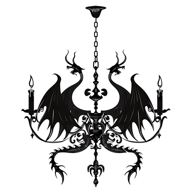 Frame di lampadario di ferro arte CNC con disegno di drago e Fleur De Lis CNC Die Cut Outline Tattoo