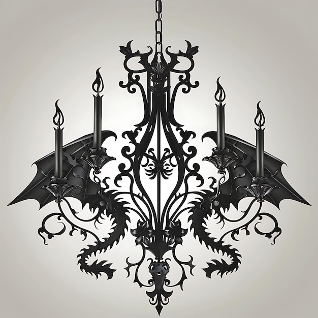 Frame di lampadario di ferro arte CNC con disegno di drago e Fleur De Lis CNC Die Cut Outline Tattoo