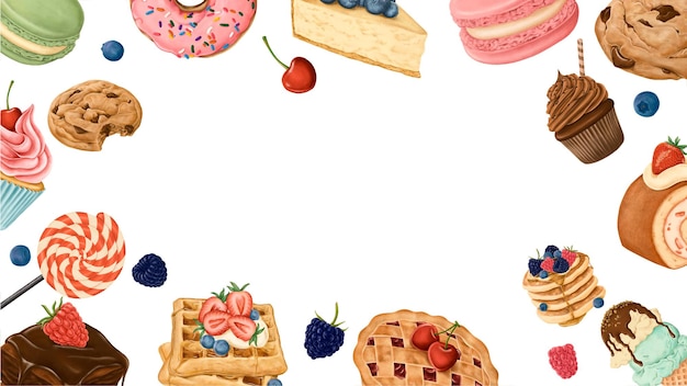 Frame di torta png illustrazione sfondo trasparente