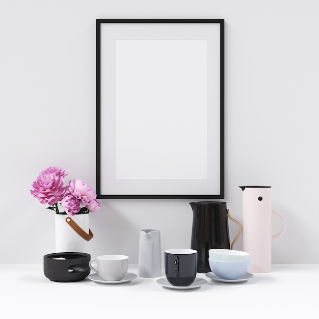 Frame Mockup con decorazioni interne