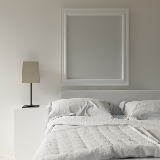 Frame Mockup in Bedroom