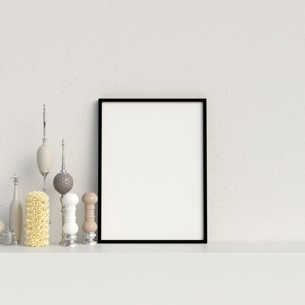 Frame Mockup Poster Mockup con decorazione