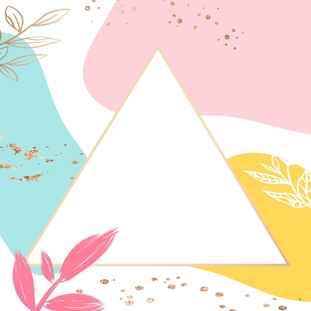 Frame PNG colorato confine modello Memphis