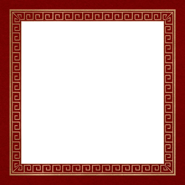 Frame png oriental woodblock pattern quadrato d'oro nel tema del Capodanno cinese