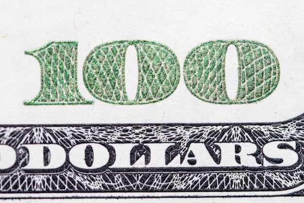 Frammento di banconota da 100 dollari