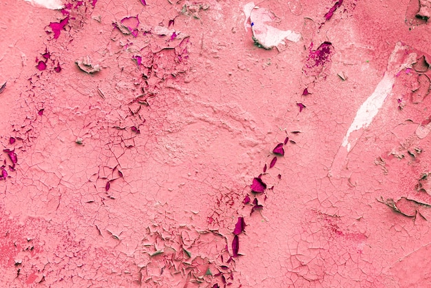 Frammento di vecchio muro di casa closeup Sfondo rosa