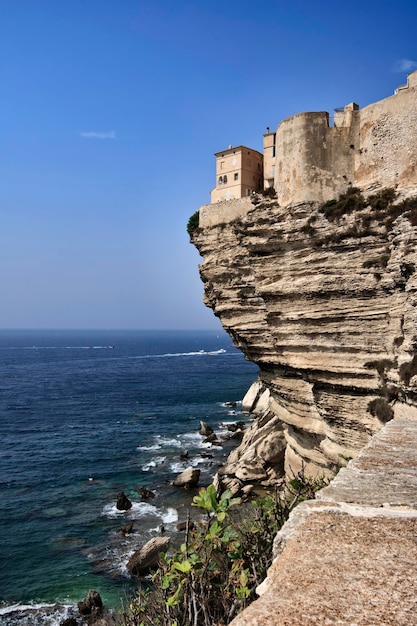 Francia Corsica Bonifacio vista della costa rocciosa di Bonifacio