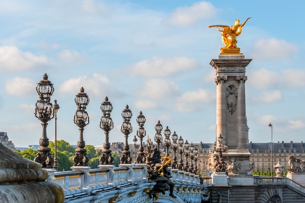 Francia. Giornata di sole estivo a Parigi. Il ponte di Alessandro III