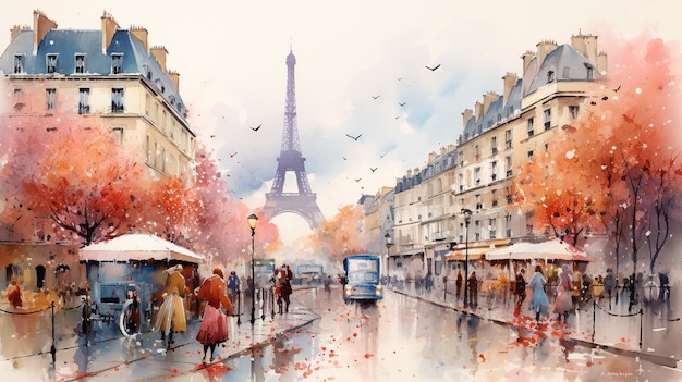 Francia, Parigi, arte, pittura, acquerello.