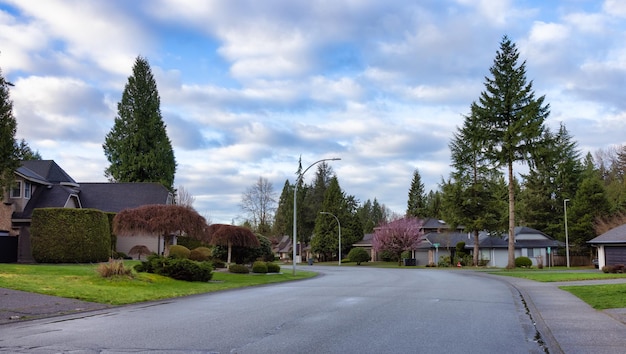 Fraser Heights Surrey Vancouver BC Canada Street view nel quartiere residenziale