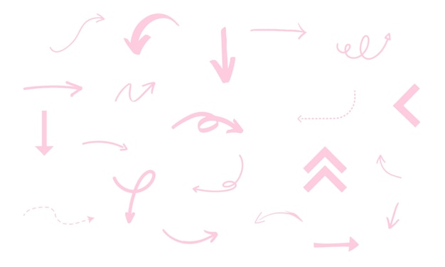 Frecce curve rosa