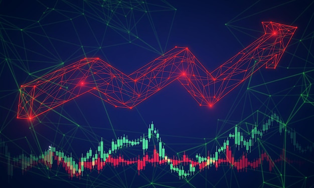 Freccia con grafico forex