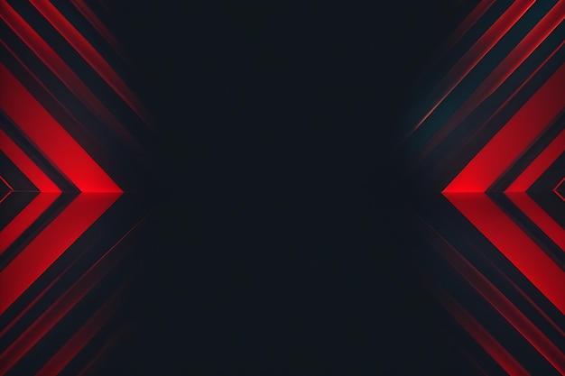 Freccia rossa astratta su sfondo scuro