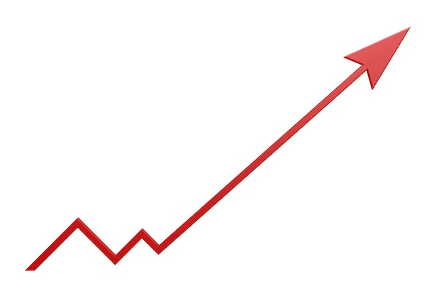 Freccia rossa in aumento