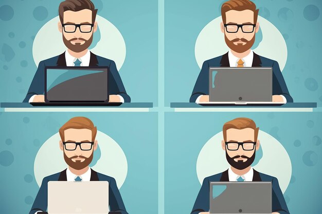 Freelancers felici che lavorano insieme in un'atmosfera produttiva