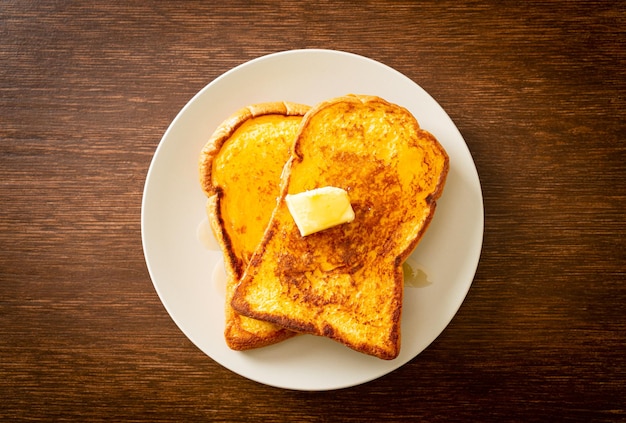 French toast con burro e miele per colazione