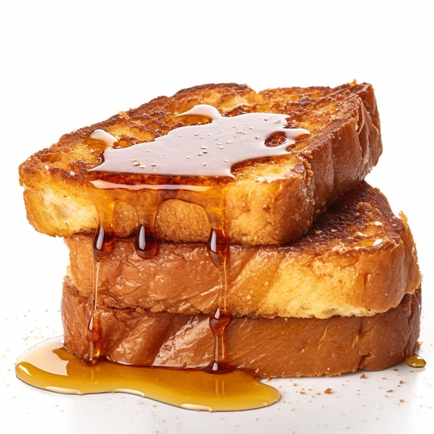 French toast con sfondo bianco di alta qualità ultra