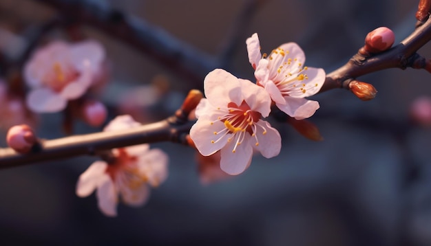 Freschezza e bellezza nella natura un singolo fiore in fiore generato dall'intelligenza artificiale