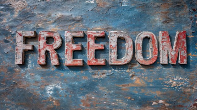 Fresco Freedom concept creative art poster orizzontale