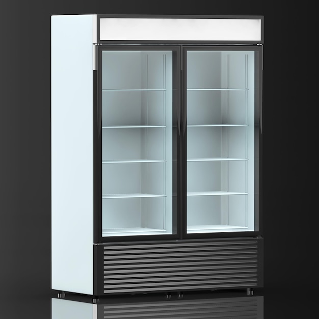 Frigo Drink con porta in vetro su sfondo nero