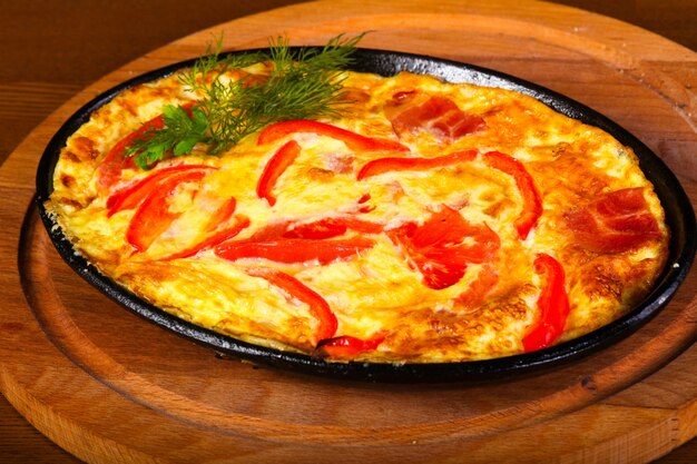 Frittata con pancetta