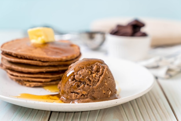 frittella con gelato al cioccolato