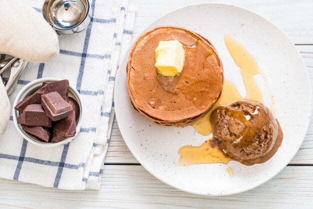 frittella con gelato al cioccolato