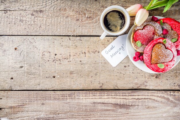 Frittelle a forma di cuore