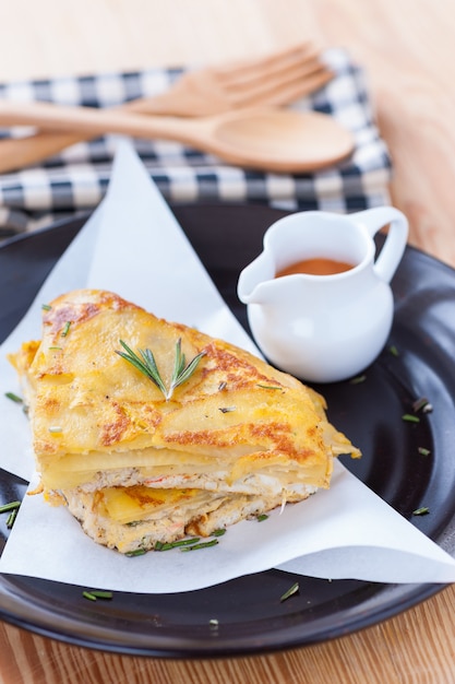 frittelle con burro e marmellata