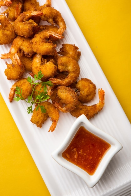 Frittelle di gamberetti o gamberi bajji o jheenga pakodaÃƒÂƒÃ‚Â‚ÃƒÂ‚Ã‚Â o kolambi o zinga pakora, snack indiano