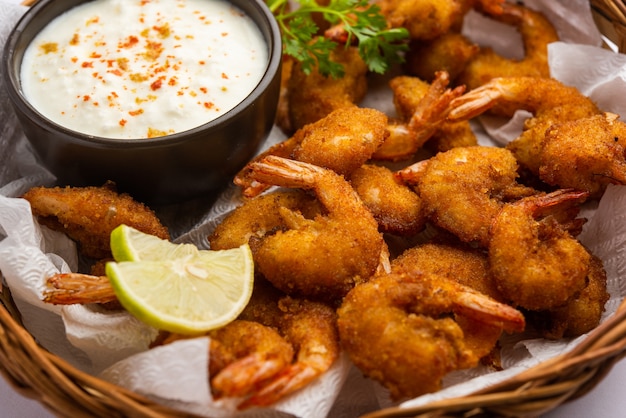 Frittelle di gamberetti o gamberi bajji o jheenga pakodaÃƒÂƒÃ‚Â‚ÃƒÂ‚Ã‚Â o kolambi o zinga pakora, snack indiano