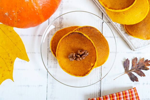 frittelle di zucca con miele e noci