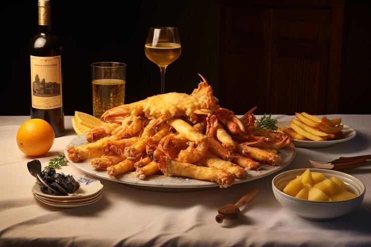 Foto fritto misto con il fascino del vecchio mondo delizioso delizioso fritto misto immagine