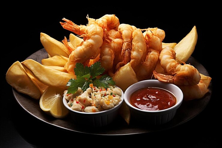 Foto fritto misto con un sapore romantico delizioso delizioso frittto misto immagine