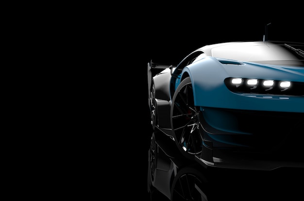 front view of a generic and brandless modern car 