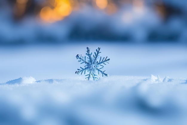 Frosty Fun Snowflake Closeup generato AIxA