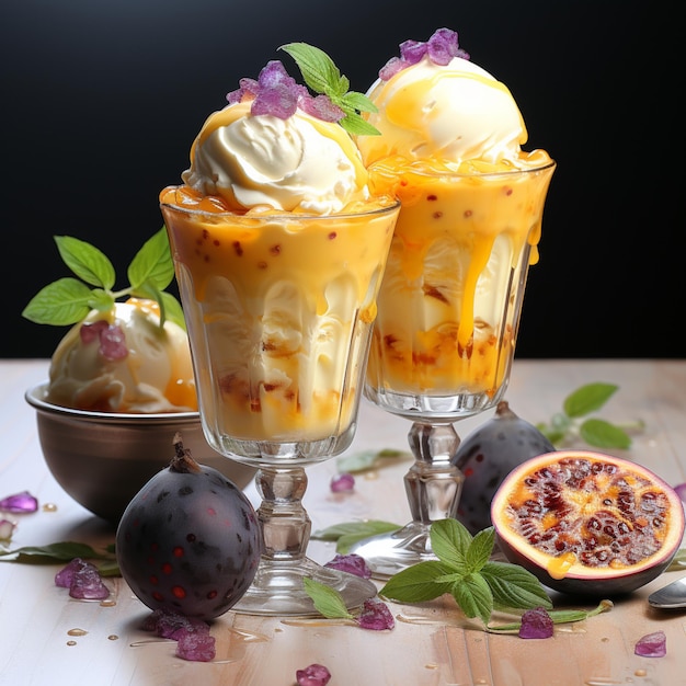 Fruit ice cream