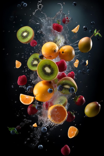 Fruits in Motion una spruzzata di C Generative IA