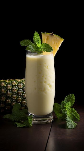 Frullato di cocco e ananas Immagine AI generativa