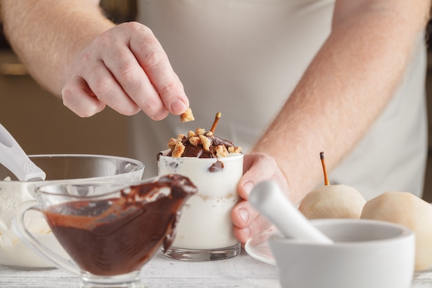 Frullato di pera con cannella e caramello