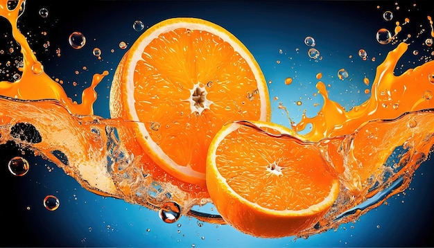 Frutta arancione con Splash Generative AI