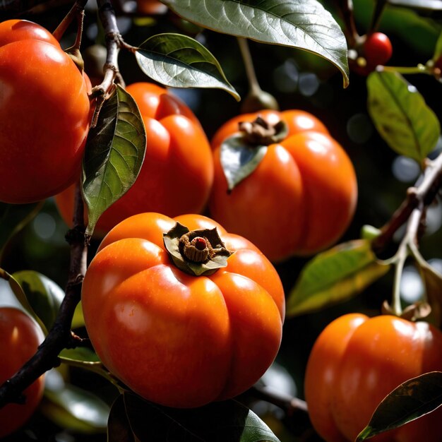 Frutta biologica grezza fresca di Persimmon giapponese