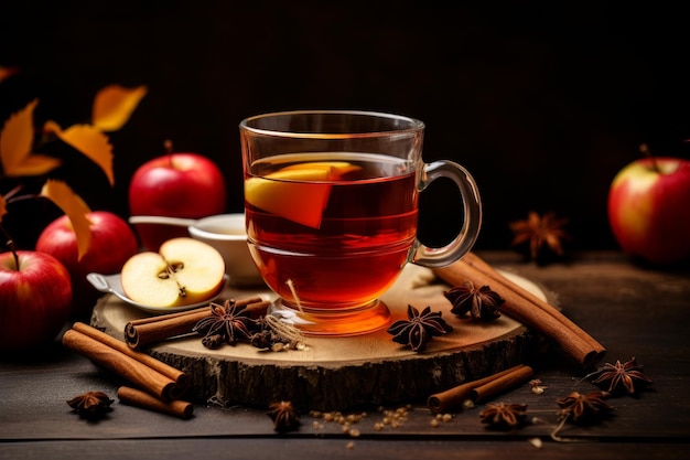 Frutta calda tè fatto in casa tazza di erbe calda Genera Ai