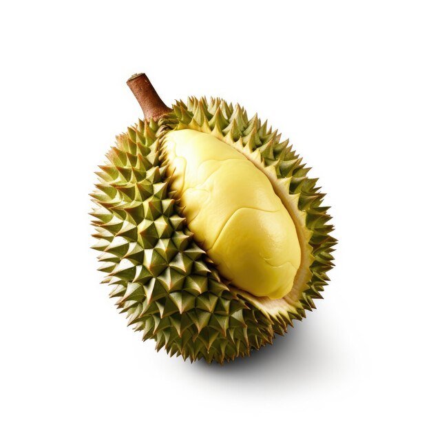 Frutta del Durian isolata su fondo bianco