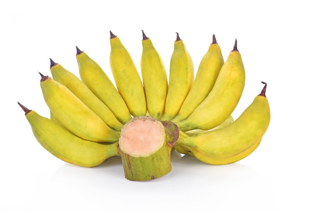 Frutta della banana su priorità bassa bianca