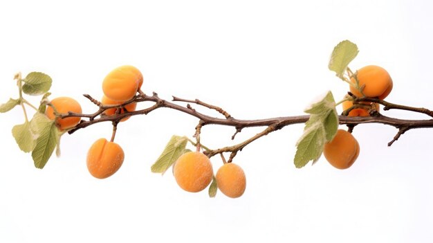 Frutta di albicocca isolata su sfondo bianco