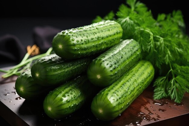 frutta di cetriolo sul tavolo della cucina fotografia pubblicitaria professionale di alimenti